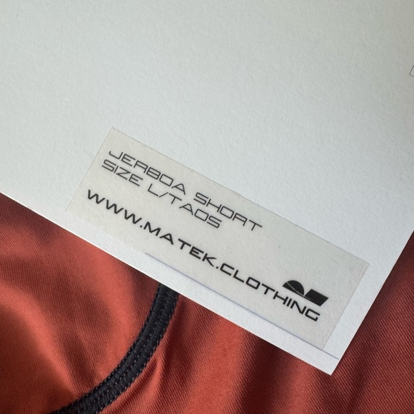 Matek Jerboa Short Size Large Taos Burnt Orange cropped legging Capri - Picture 6 of 6